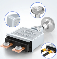 6un Heavy Duty 75 Amp 6-28V DC ON-OFF Push Pull Switch with Chrome-Plated Knob