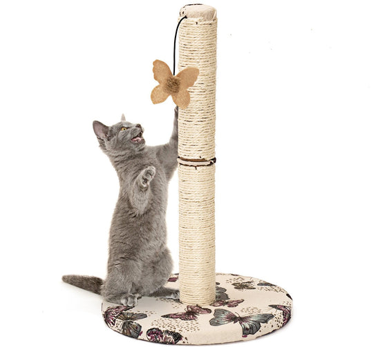 Animals Favorite Cat Scratching Post with Hanging Butterfly Toy
